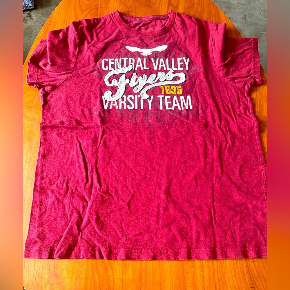 Red Central Valley Flyers Varsity Team T-Shirt
